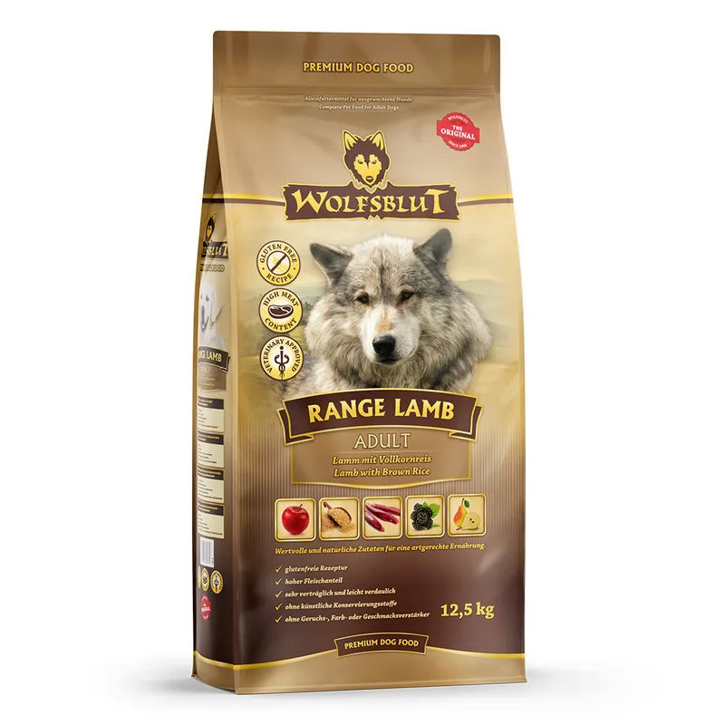Sparpaket WOLFSBLUT Range Lamb Lamm mit Vollkornreis 2x12,5kg Hundetrockenfutter Bestseller